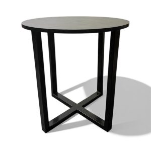 auras shadow round table – modern metal frame minimalist side table