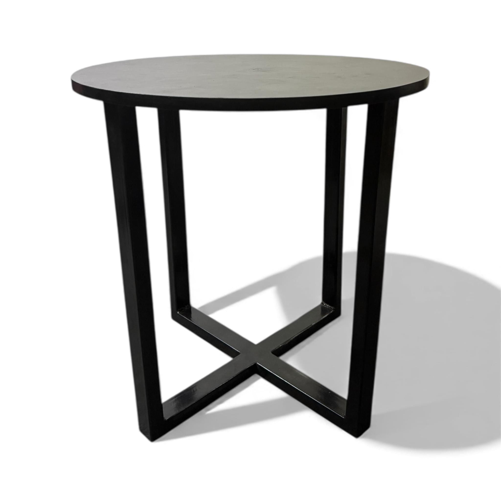 auras shadow round table – modern metal frame minimalist side table
